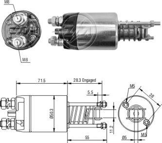 ERA ZM4651 - Тяговое реле, соленоид, стартер autospares.lv