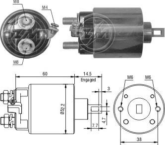 ERA ZM410 - Тяговое реле, соленоид, стартер autospares.lv