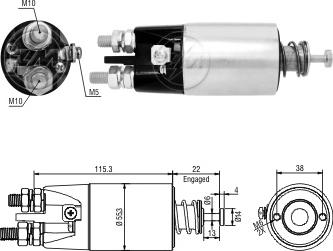 ERA ZM4897 - Тяговое реле, соленоид, стартер autospares.lv