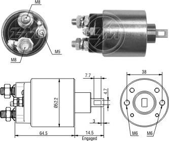 ERA ZM485 - Тяговое реле, соленоид, стартер autospares.lv