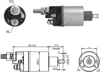 ERA ZM486 - Тяговое реле, соленоид, стартер autospares.lv