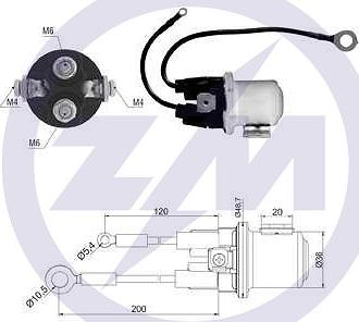 ERA ZM428 - Тяговое реле, соленоид, стартер autospares.lv