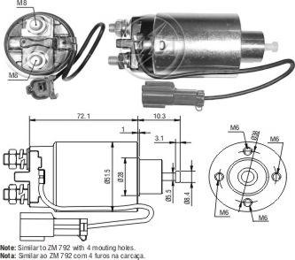 ERA ZM4792 - Тяговое реле, соленоид, стартер autospares.lv