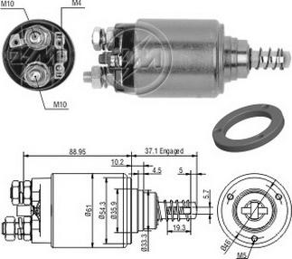 ERA ZM4744 - Тяговое реле, соленоид, стартер autospares.lv