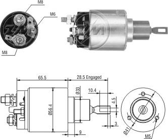 ERA ZM4775 - Тяговое реле, соленоид, стартер autospares.lv