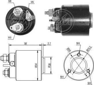 ERA ZM599 - Тяговое реле, соленоид, стартер autospares.lv