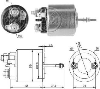 ERA ZM595 - Тяговое реле, соленоид, стартер autospares.lv