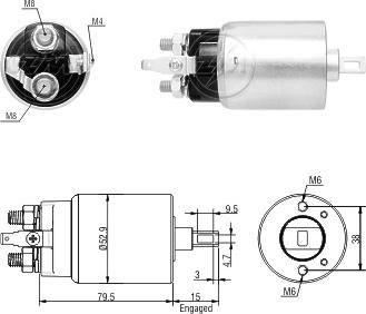 ERA ZM5981 - Тяговое реле, соленоид, стартер autospares.lv