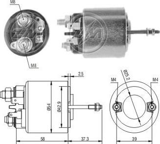 ERA ZM593 - Тяговое реле, соленоид, стартер autospares.lv