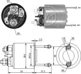 ERA ZM592 - Тяговое реле, соленоид, стартер autospares.lv