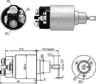 ERA ZM5973 - Тяговое реле, соленоид, стартер autospares.lv