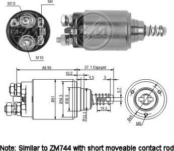 ERA ZM544 - Тяговое реле, соленоид, стартер autospares.lv