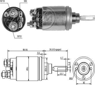 ERA ZM541 - Тяговое реле, соленоид, стартер autospares.lv