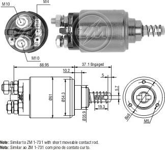 ERA ZM543 - Тяговое реле, соленоид, стартер autospares.lv