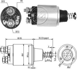 ERA ZM550 - Тяговое реле, соленоид, стартер autospares.lv