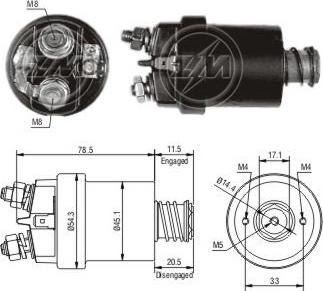 ERA ZM560 - Тяговое реле, соленоид, стартер autospares.lv