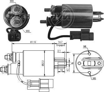 ERA ZM585 - Тяговое реле, соленоид, стартер autospares.lv