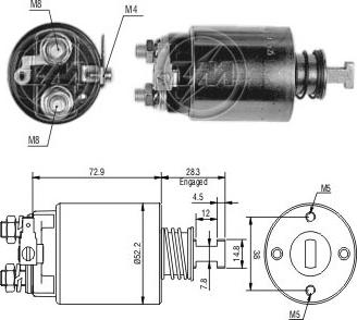 ERA ZM583 - Тяговое реле, соленоид, стартер autospares.lv