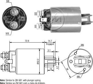 ERA ZM582 - Тяговое реле, соленоид, стартер autospares.lv