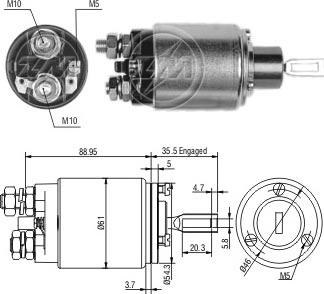 ERA ZM534 - Тяговое реле, соленоид, стартер autospares.lv