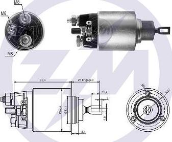 ERA ZM5381 - Тяговое реле, соленоид, стартер autospares.lv