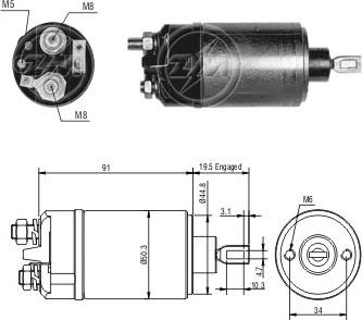 ERA ZM526 - Тяговое реле, соленоид, стартер autospares.lv