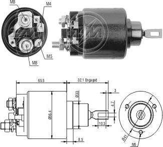 ERA ZM571 - Тяговое реле, соленоид, стартер autospares.lv