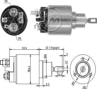 ERA ZM573 - Тяговое реле, соленоид, стартер autospares.lv