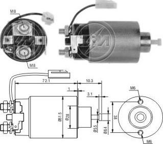 ERA ZM696 - Тяговое реле, соленоид, стартер autospares.lv