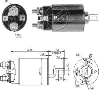 ERA ZM691 - Тяговое реле, соленоид, стартер autospares.lv