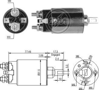 ERA ZM692 - Тяговое реле, соленоид, стартер autospares.lv