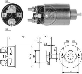 ERA ZM697 - Тяговое реле, соленоид, стартер autospares.lv