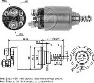 ERA ZM649 - Тяговое реле, соленоид, стартер autospares.lv