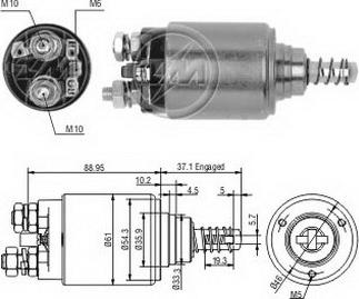 ERA ZM645 - Тяговое реле, соленоид, стартер autospares.lv