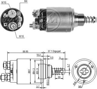 ERA ZM641 - Тяговое реле, соленоид, стартер autospares.lv