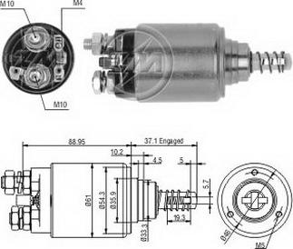 ERA ZM647 - Тяговое реле, соленоид, стартер autospares.lv