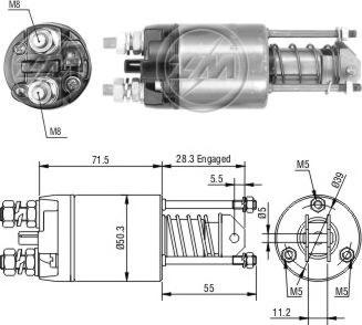 ERA ZM651 - Тяговое реле, соленоид, стартер autospares.lv