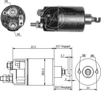 ERA ZM660 - Тяговое реле, соленоид, стартер autospares.lv