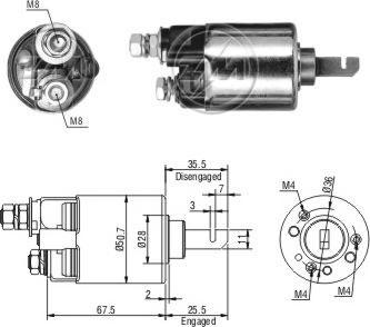 ERA ZM606 - Тяговое реле, соленоид, стартер autospares.lv