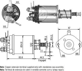 ERA ZM614 - Тяговое реле, соленоид, стартер autospares.lv