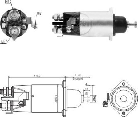 ERA ZM6898 - Тяговое реле, соленоид, стартер autospares.lv