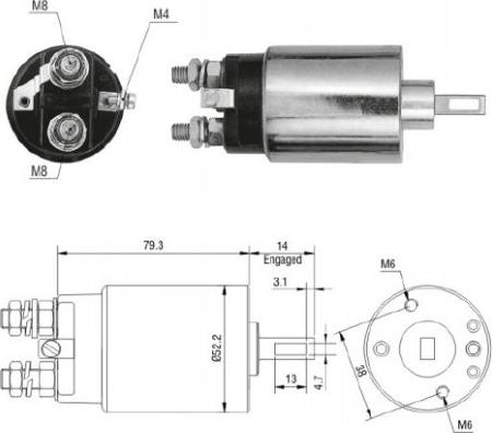 ERA ZM689 - Тяговое реле, соленоид, стартер autospares.lv