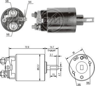 ERA ZM685 - Тяговое реле, соленоид, стартер autospares.lv