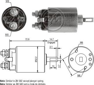 ERA ZM681 - Тяговое реле, соленоид, стартер autospares.lv