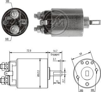 ERA ZM683 - Тяговое реле, соленоид, стартер autospares.lv