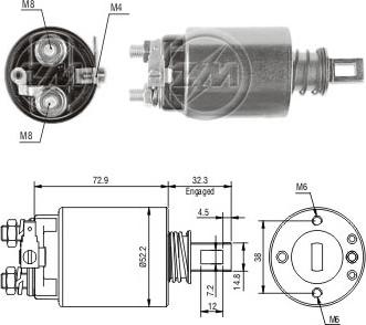 ERA ZM687 - Тяговое реле, соленоид, стартер autospares.lv