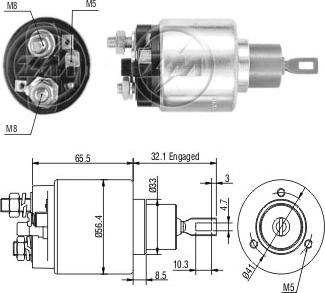 ERA ZM674 - Тяговое реле, соленоид, стартер autospares.lv