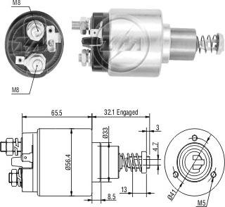 ERA ZM676 - Тяговое реле, соленоид, стартер autospares.lv