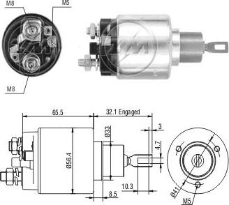 ERA ZM672 - Тяговое реле, соленоид, стартер autospares.lv