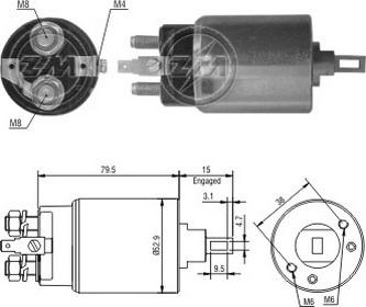 ERA ZM1981 - Тяговое реле, соленоид, стартер autospares.lv